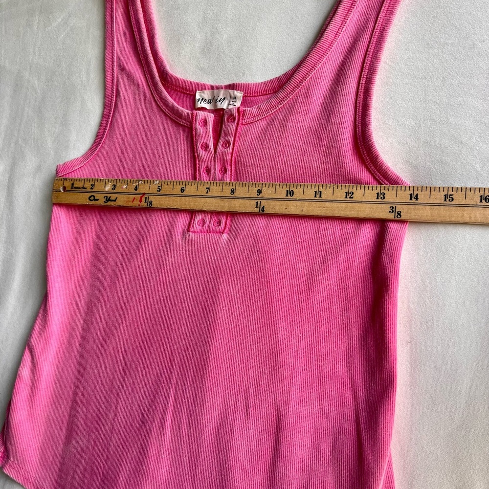 New In Rib Tank Hot Pink - Picture 5 of 7